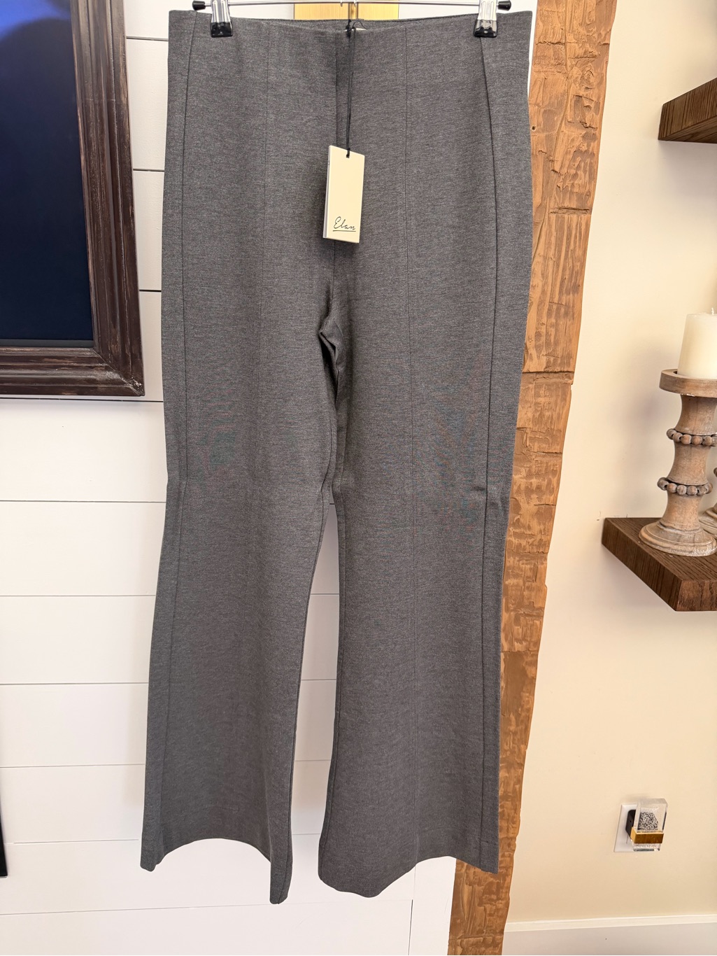 Scuba Charcoal Stretch Flare Pants